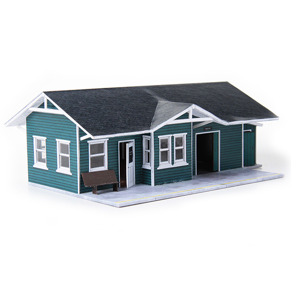 Cricket Railroad Depot Green Lapboard