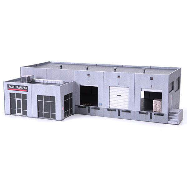 warehouse paper model building kit railroad