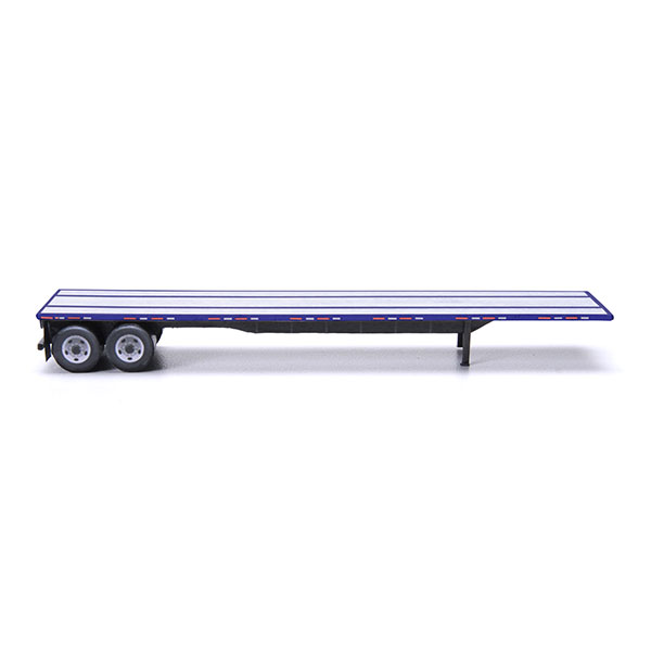 flatbed trailer paper model kit blue railroad