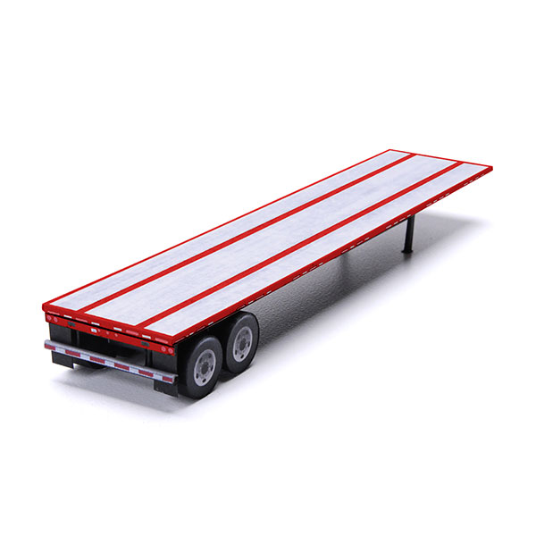 flatbed trailer paper model kit red railroad