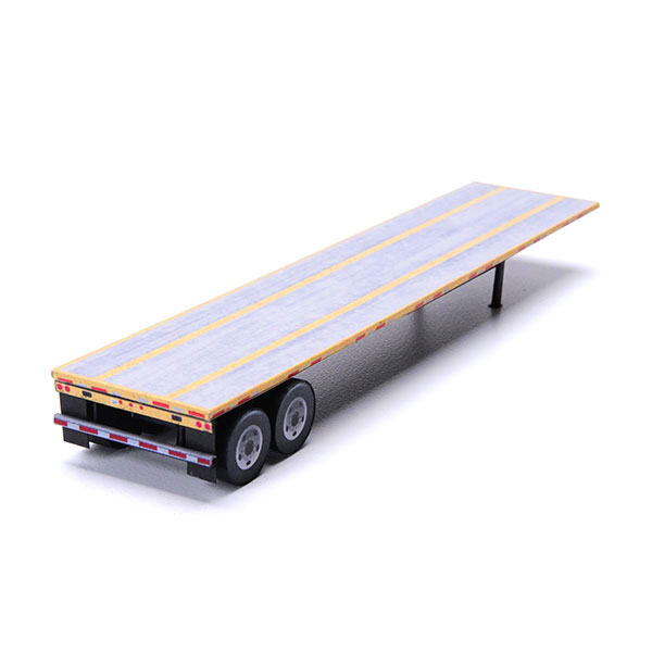 flatbed trailer paper model kit yellow railroad