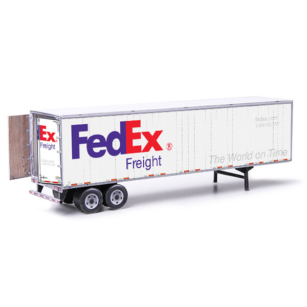 semi-trailer fedex paper model kit railroad