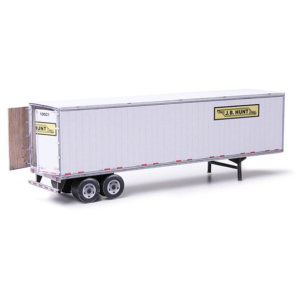 semi-trailer j.b. hunt paper model kit railroad