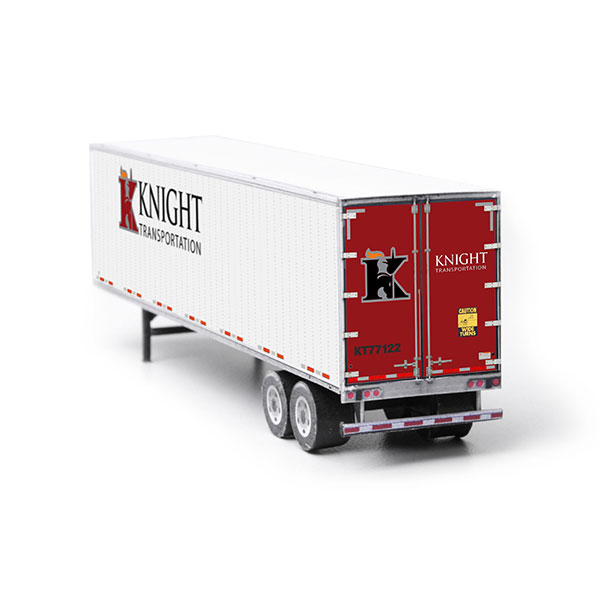 semi-trailer knight paper model kit railroad