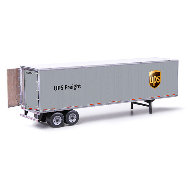 semi-trailer ups paper model kit railroad