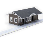 train depot brown paper model building railroad