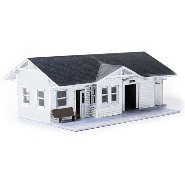 train depot white paper model building railroad