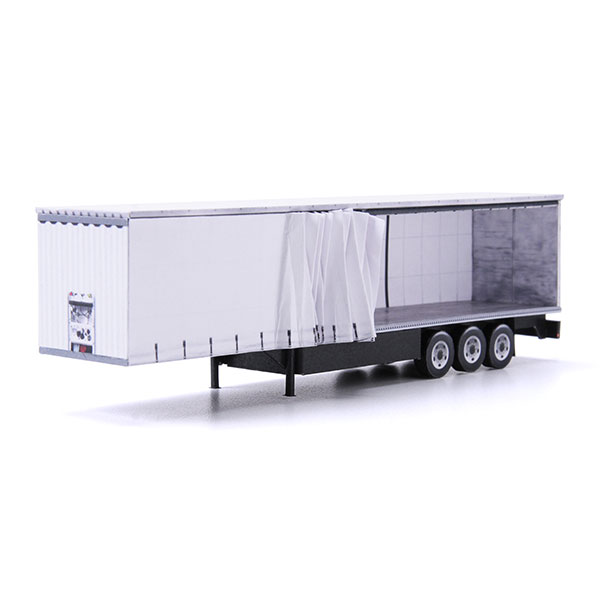 euroliner trailer paper model kit white