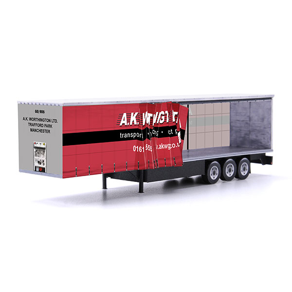 euroliner trailer paper model kit a.k. worthington