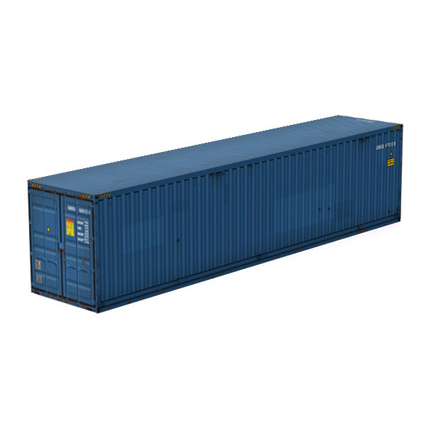intermodal container blue color paper model kit
