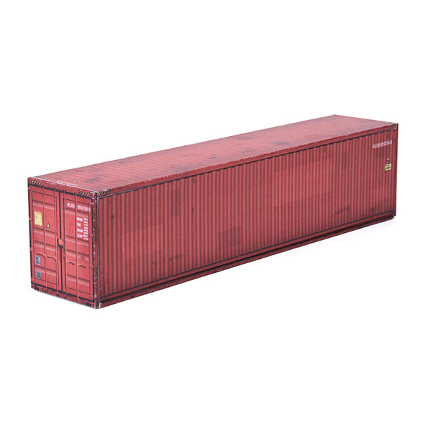 intermodal container rust color paper model kit