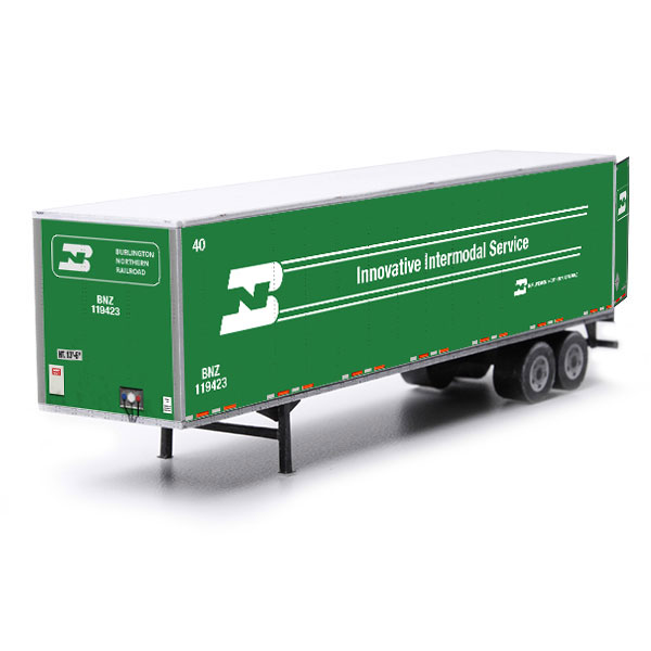 semi-trailer paper model kit burlington northern