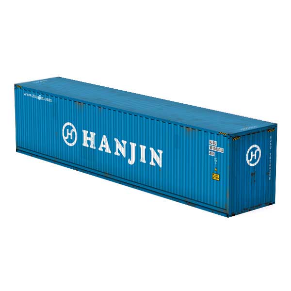 Hanjin Eucon OO Scale Model Shipping Container Card Kits x6 of the Best Hapag 